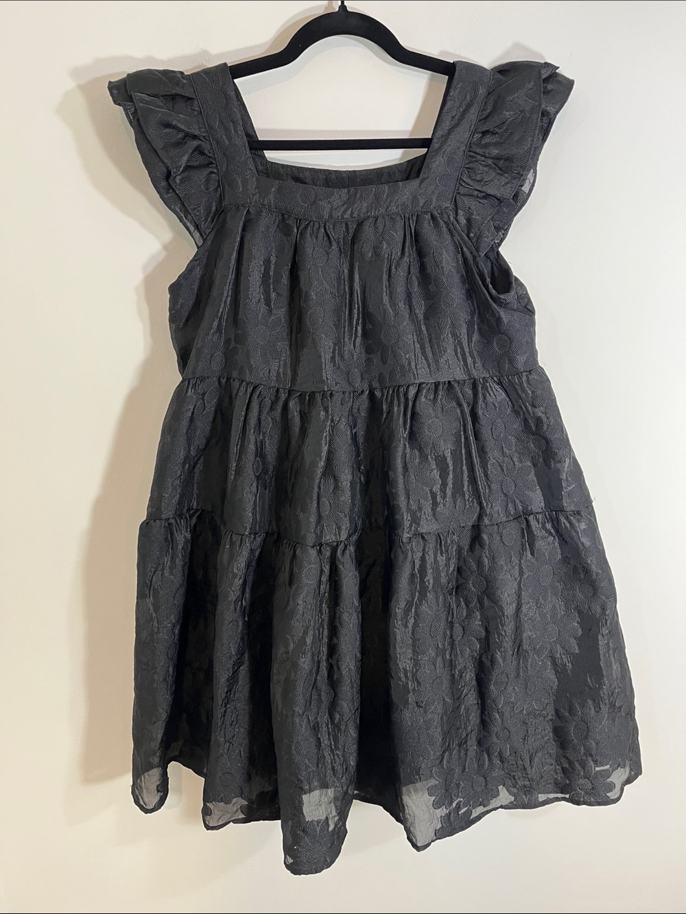 Entro black layered dress medium